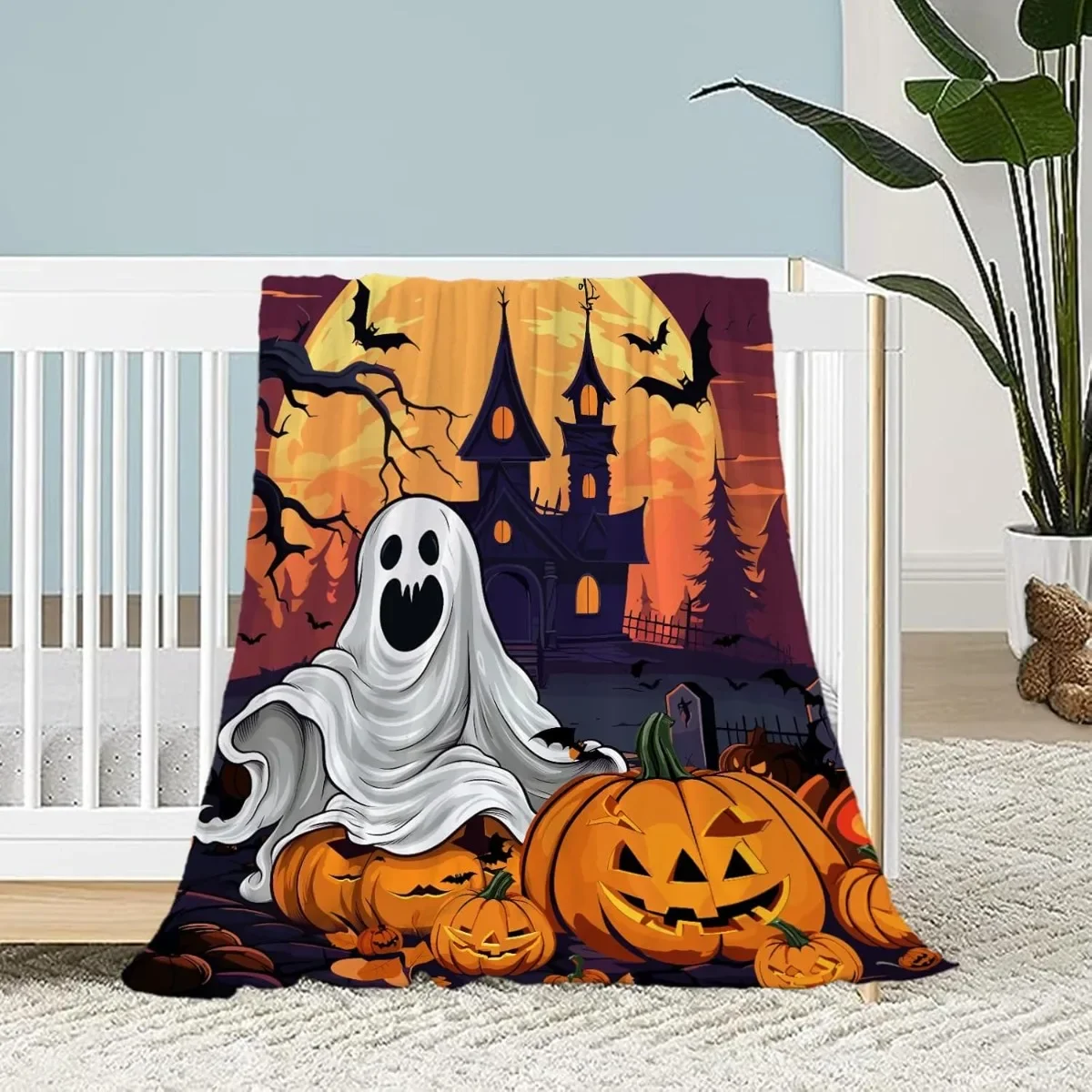 Halloween Throw Blanket for Women Men Soft Cozy Fleece Couch Living Room Bed Blanket for Kids Girls Boys