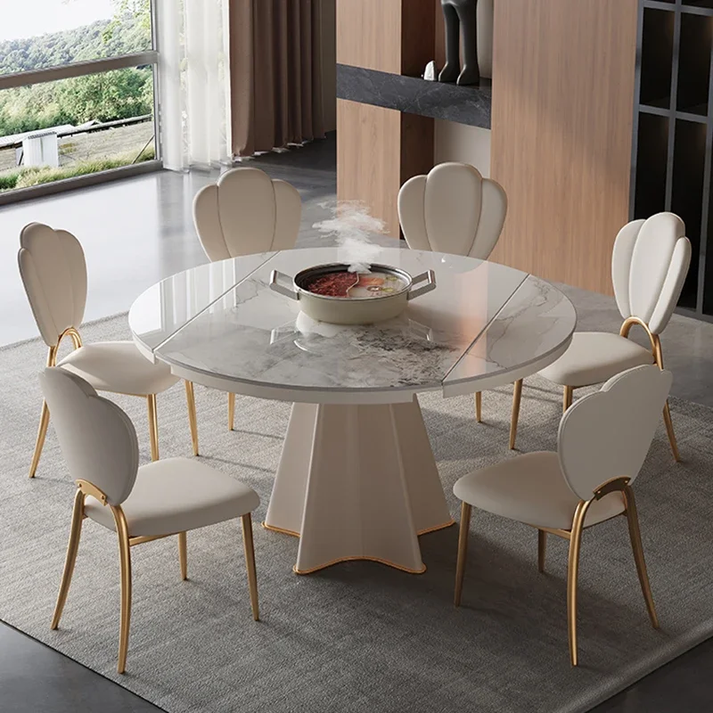 

Oval Dining Table Restaurant Tables Extendable Modern Rooms Luxury Service Sedentary Kitchen Mesa Plegable Reception Cafe