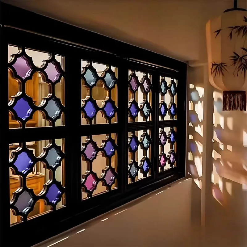 

Xiguang style, begonia flower glass, color art glass, antique doors and windows