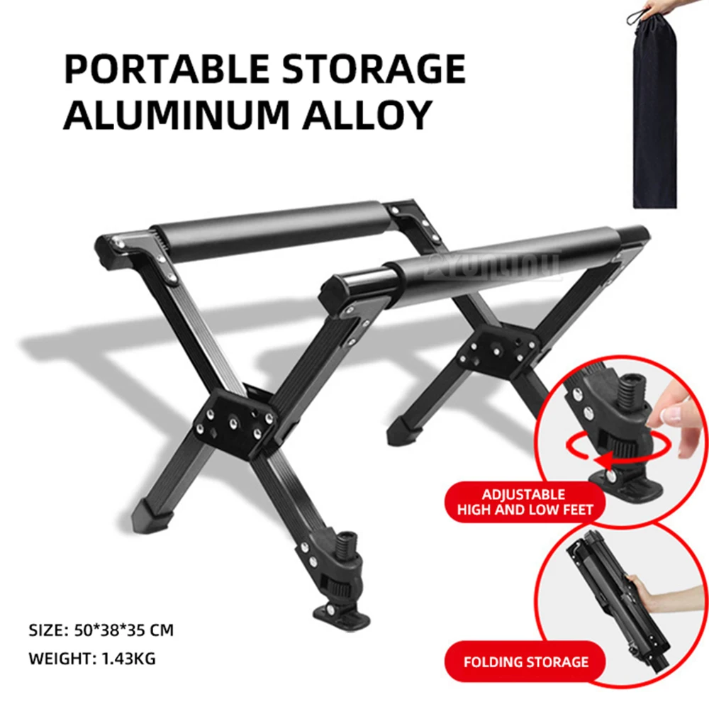 Aluminum alloy outdoor shelf Camping picnic racks Portable stand for home use Foldable view 5