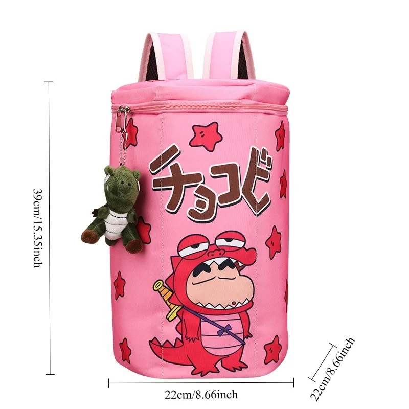 

Crayon Shin-Chan Same Style Cute Backpack Crocodile Biscuit Backpack Top Zipper Badminton Racket Bag Portable Large Capacity Bag
