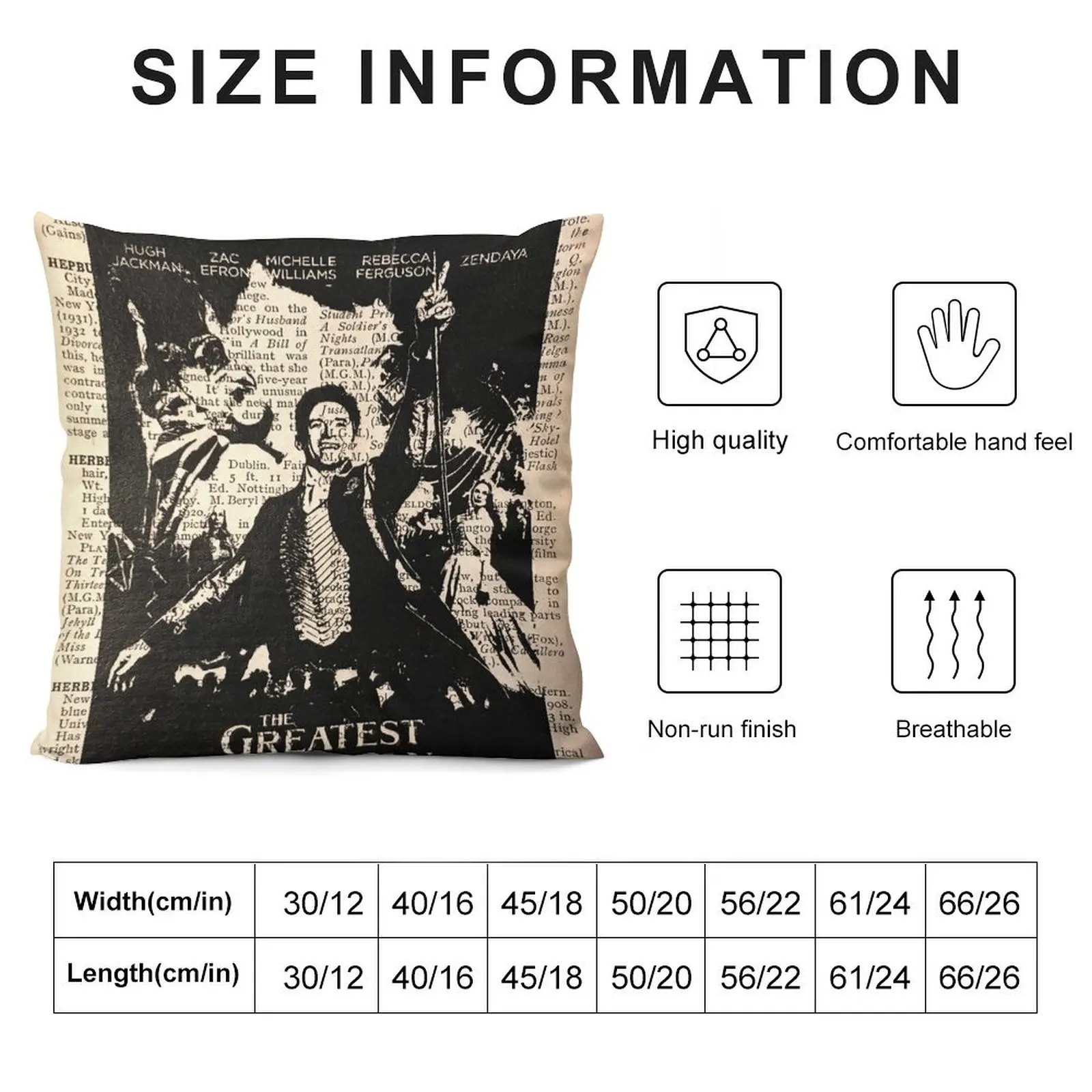 The Greatest Showman Throw Pillow Decorative Cushion Cover Decorative Cushions For Luxury Sofa Anime pillow