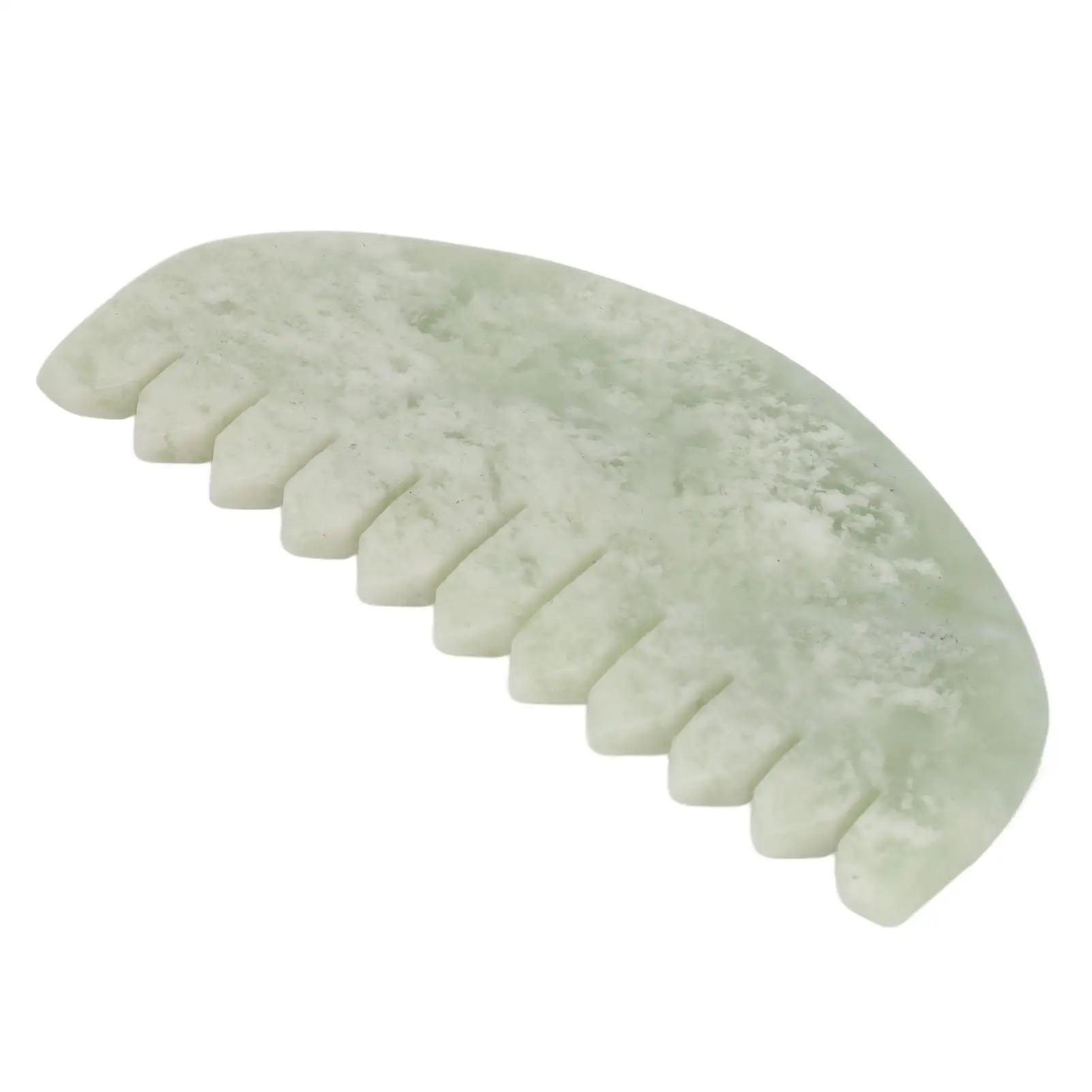 

Jade Stone Scalp Massage Comb for Relaxation Portable Hair Care Improves Blood Circulation Acupoint Therapy for home Use