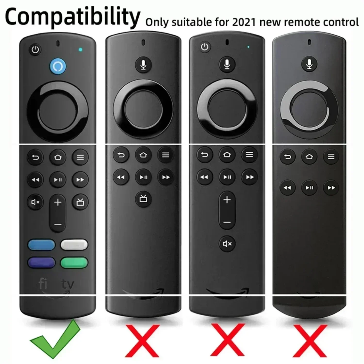 New Amazon Fire TV Stick 4K / 3rd Gen Silicone Control Case Shockproof Illuminated Controller Set With Lanyard