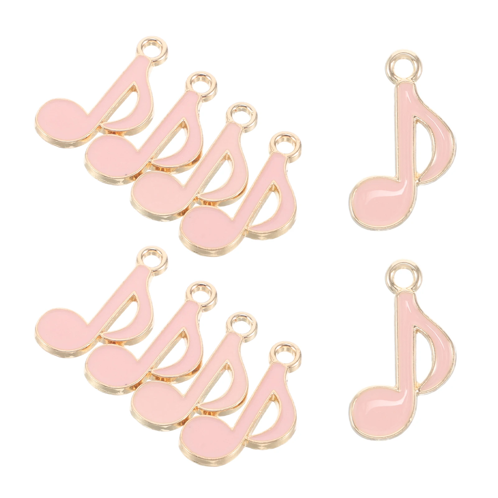 

10 Pcs Musical Note Pendant Charm Keychain Enameled Charms Jewelry Making Zinc Alloy Instrument