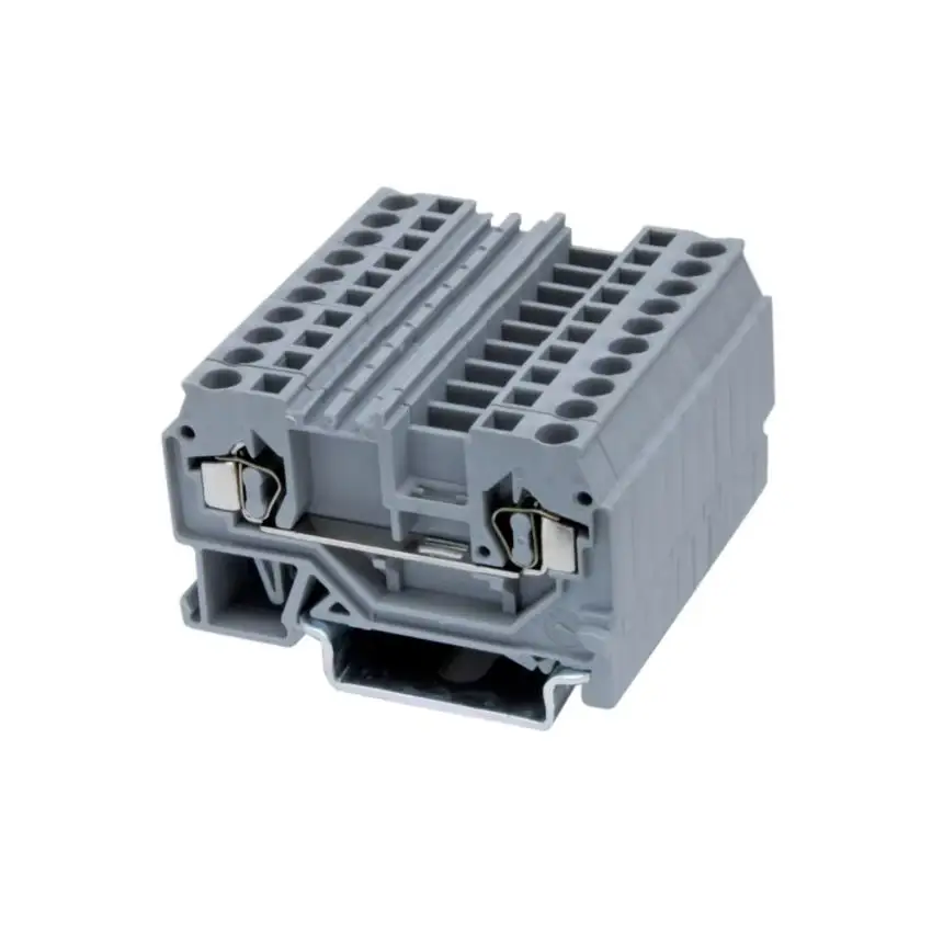 

100pcs ST4 Spring cage type Connection Terminal Feed-through Spring RST4 Din Rail Terminal Block Approved by U/L CE RoHS