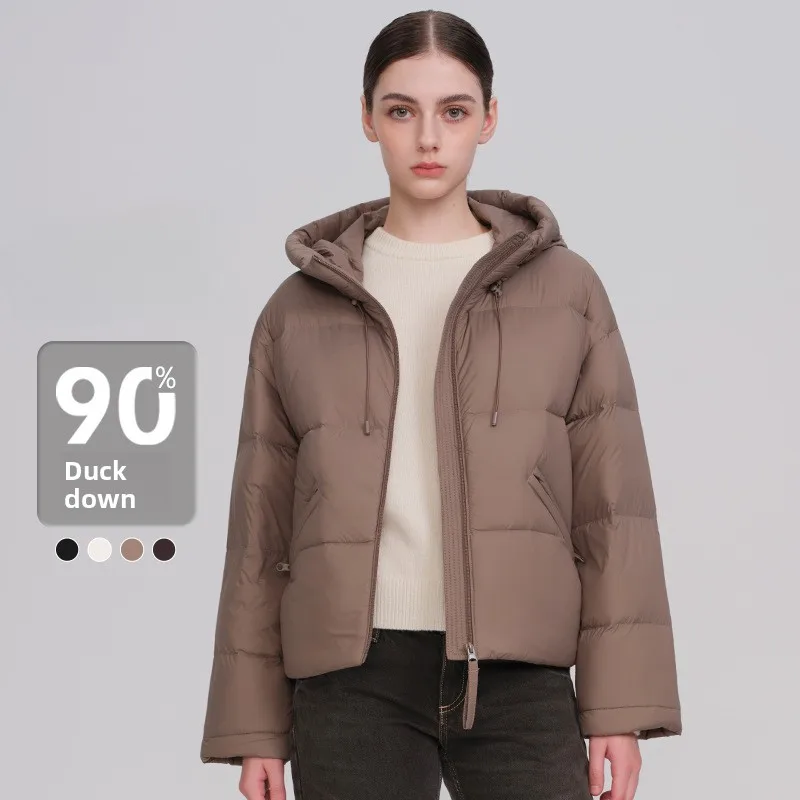 

W2EJOURNEY High Quality EU US Size Luxury Outdoor Clothing Winter Warm Hooded Down Jacket For Women