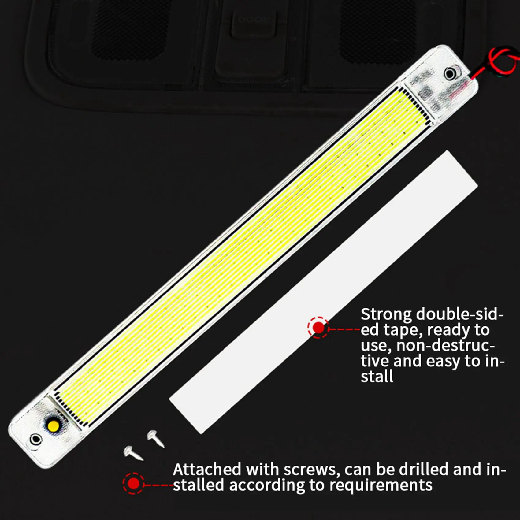 2X 84 LED COB Panel High Brightness Light For Car Truck RV Van Cabin Dome Reading Lamp Roof Plate Lights 12V 24V