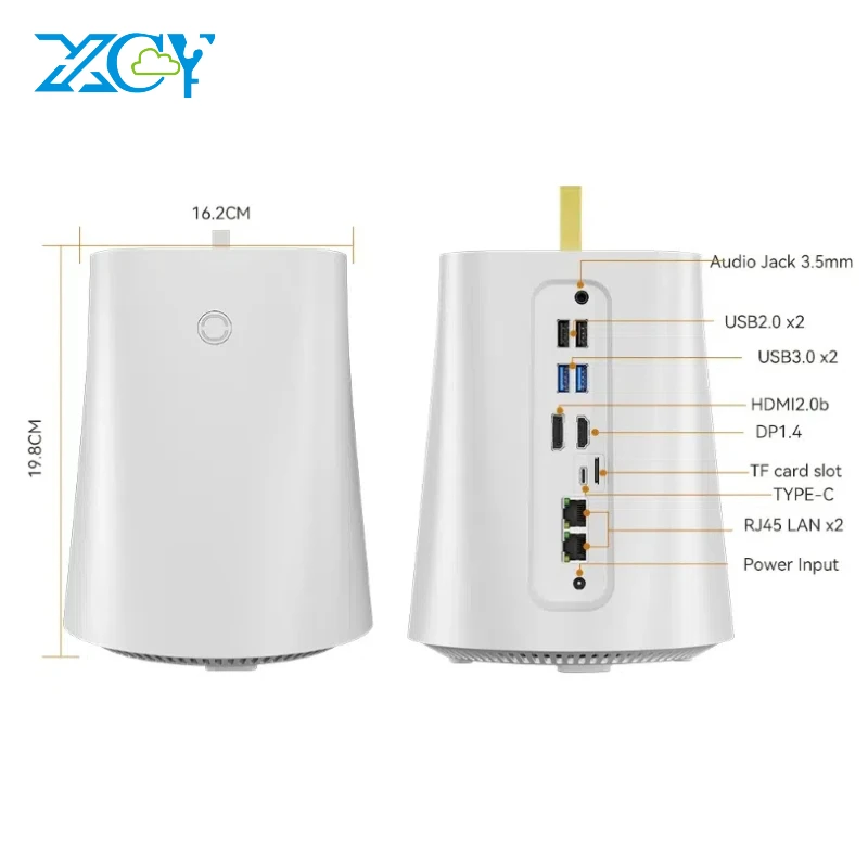 XCY Mini PC NAS Firewall Router R7-5825U/N100 DDR4 wifi6 M.2 NVME 2280 Pfsense Linux Windows 11 Industrial Computer PC