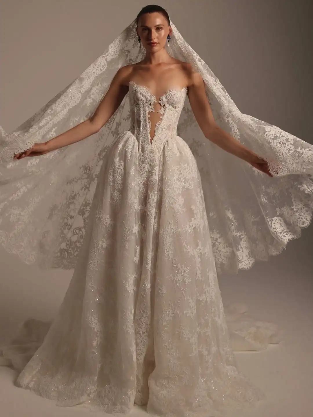 Lace Wedding Dress Ball Gown Dresses For Bride Vestido De Novia Princesa Minimalista Vestidos Elegantes Civil Alta Costura Boda