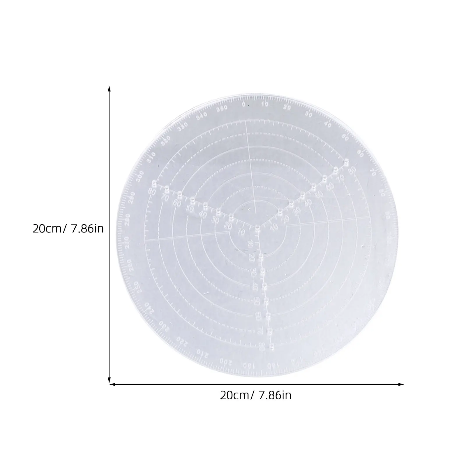 Woodworking Center Finder Tool 20Cm Diameter Clear Acrylic 5Mm Thick For Wood Turners Bowls Lathe Drawing Circle Measuring