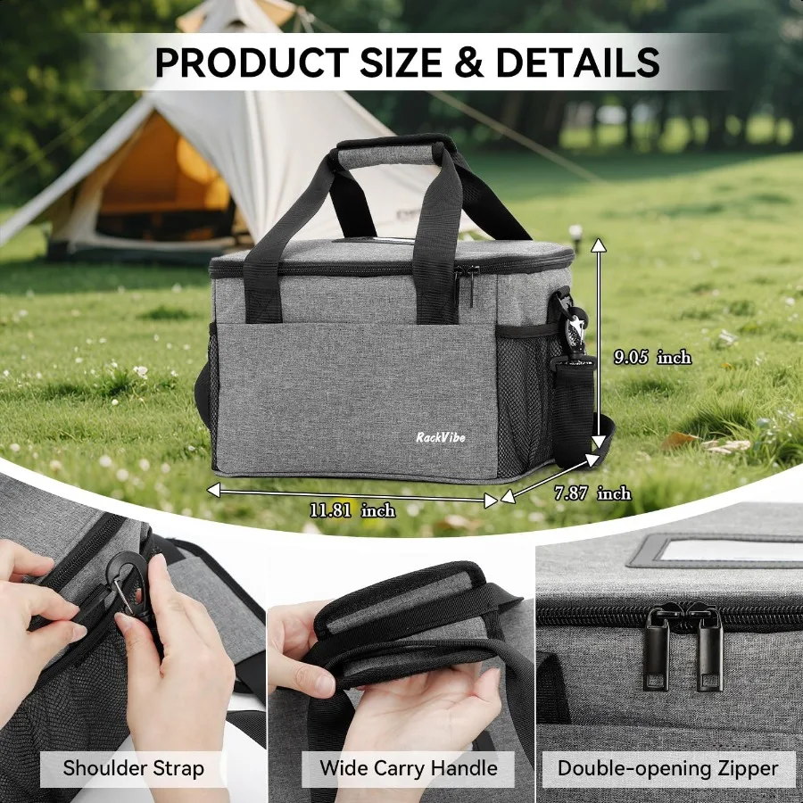 6 Cups Drink Carrier for Delivery Insulated Drink Carrier Reusable Cup Holder with Handle Adjustable Dividers Shoulder Strap Po