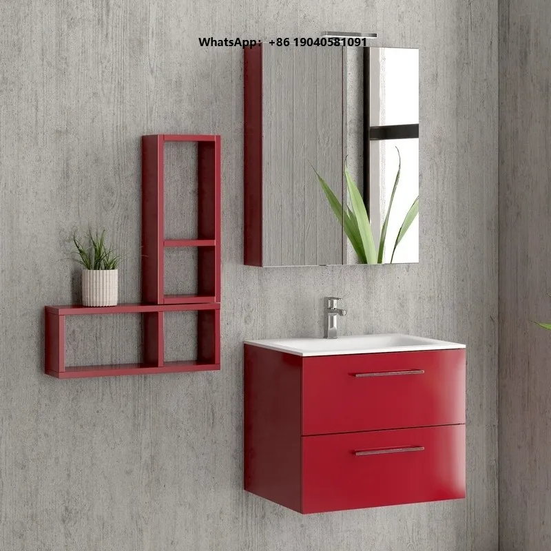 60cm Classic Style Bathroom Vanity Unit Mirror Cabinet 2 EL-60C  Wall Units Solid Wood Water-Resistant Ceramic Marble