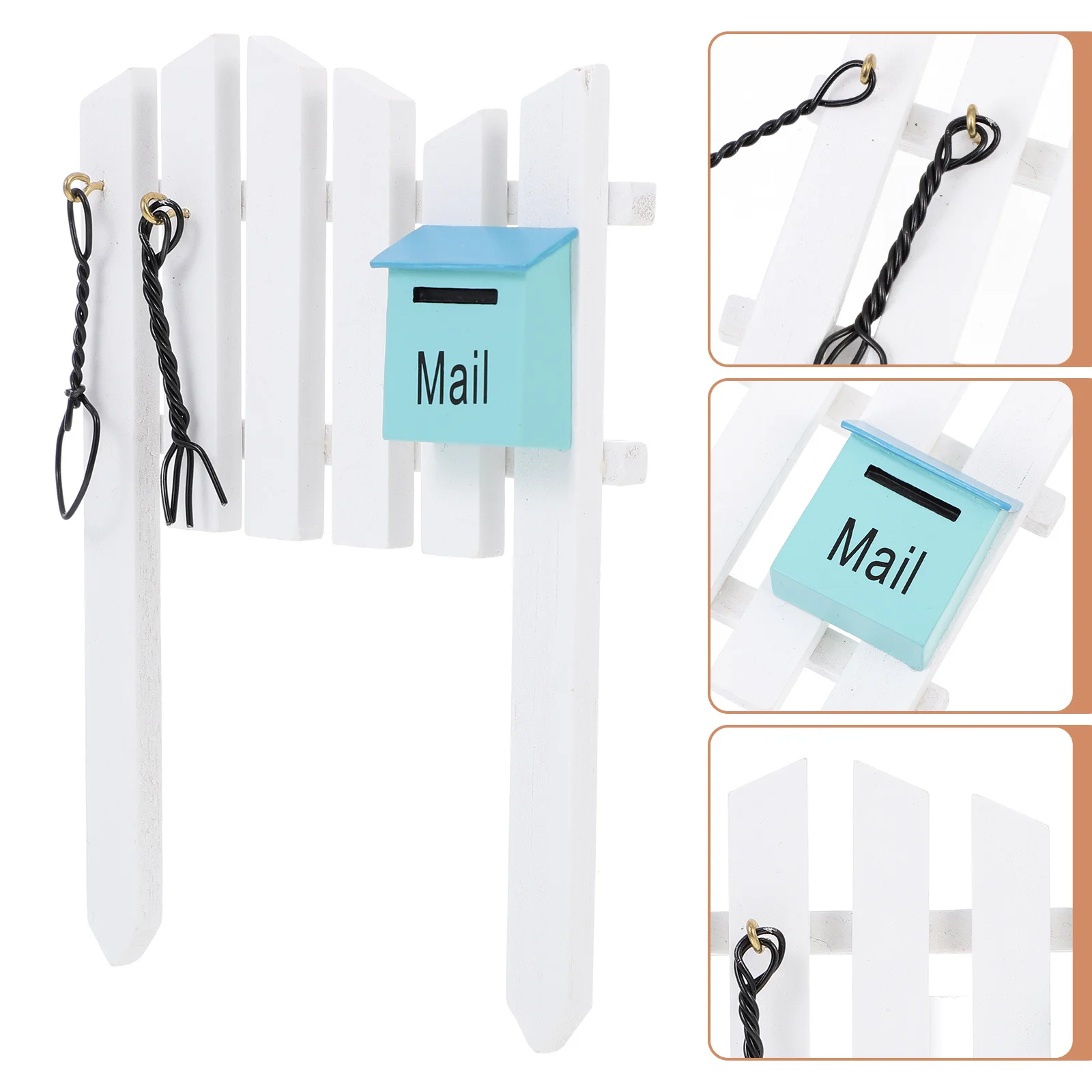 

Mailbox Fence Decorative Resin Landscaping Plug-in Decor Photography Prop Micro Garden Moss Landscaping Accessories