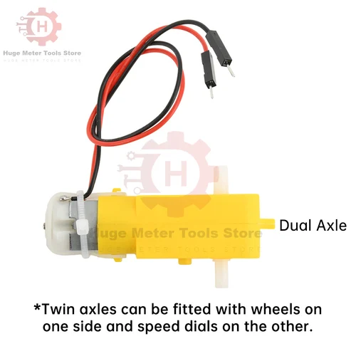Motor eléctrico TT de 3V-6V CC, Motor con engranaje de doble eje, Motor de caja de cambios para ruedas de Robot de coche inteligente Arduino