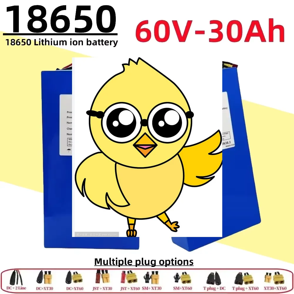 

18650 Lithium-ion Battery Pack 16S8P 60V 30000mAh Rechargeable Battery High-capacity 30Ah With BMS For Electric Scooter Battery