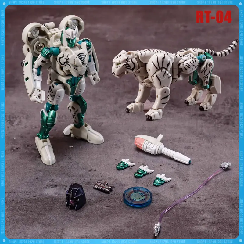 

Transformation RobotToys RT-04 Warrior Tigatron Tiger Маленькая шкала Фигурка Модель Статуя Коллекция игрушек Фестивальные подарки