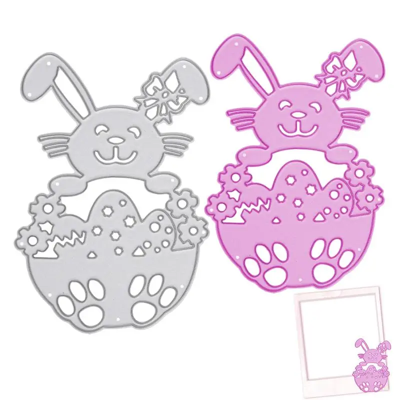 Rabbits Cutting Dies Easter DIY Cutting Stencils Cute Cutting Dies For Card Making Photo Albums Cartoon Embossing Template For