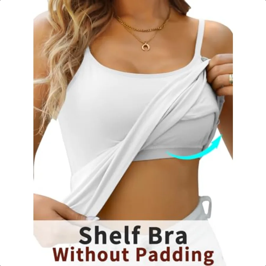 V FOR CITY ผู้หญิงชั้นวาง Bra Camisole Tops สปาเก็ตตี้ปรับได้ Cami Tank Cotton Undershirts 2 แพ็ค