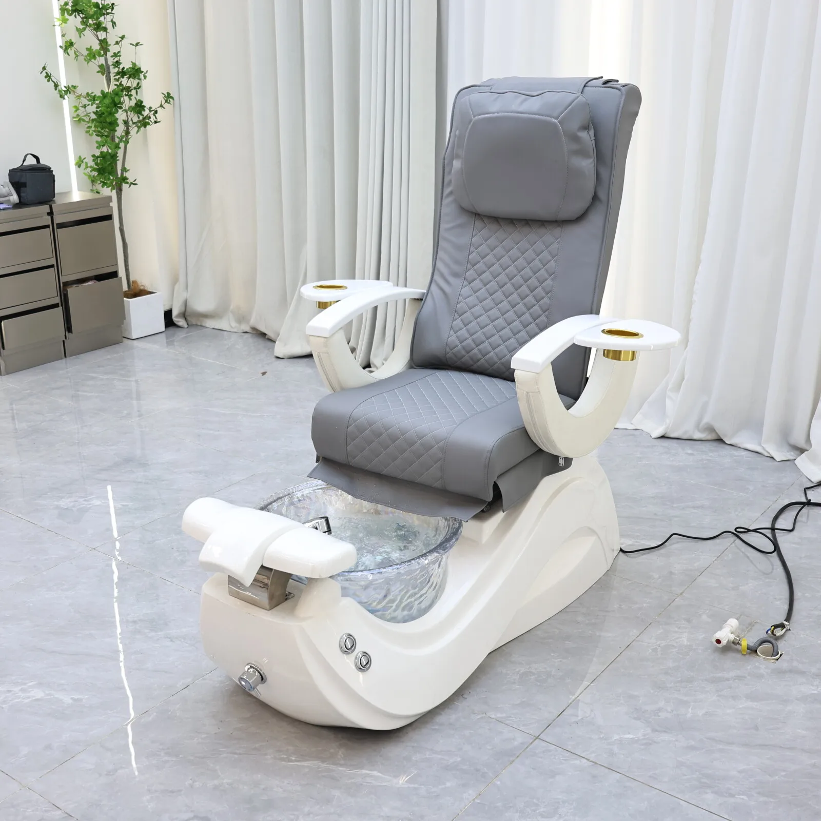 

Nail Salon Nail Sofa with Automatic Back Massage Function, SPA Shop Manicurist Salon Chair, Wholesale from Furniture Factory