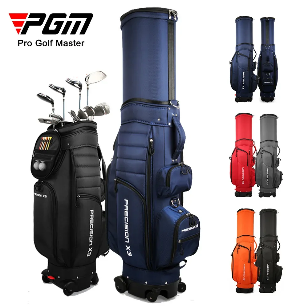 PGM Universal Four-wheel Golf Standard Package Telescopic Men Women Flat Push Double Ball Cap Aviation Travel Bag