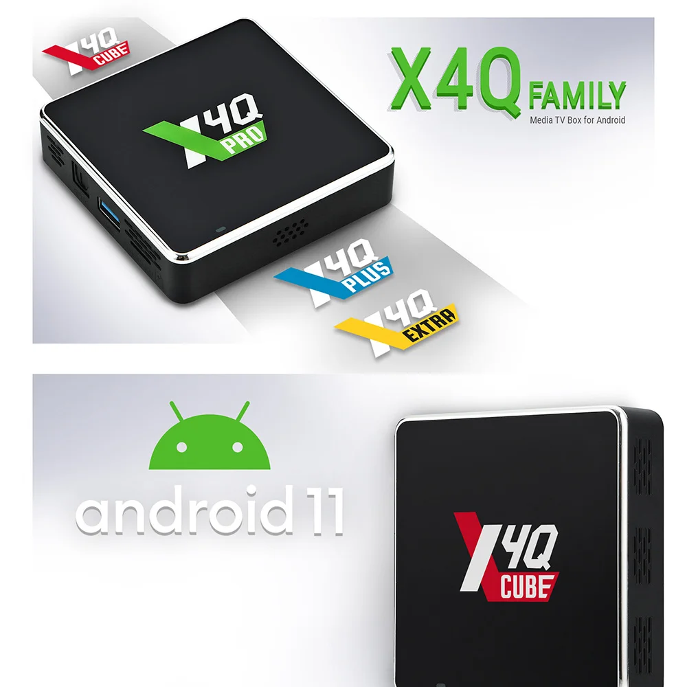 Ugoos X4Q Pro TV BOX Android 11 Smart TV Box S905X4 DDR4 4GB 32GB Wifi 1000M X4 Cube X4 Pro S905X3 Android 9.0 TVBOX Set top box