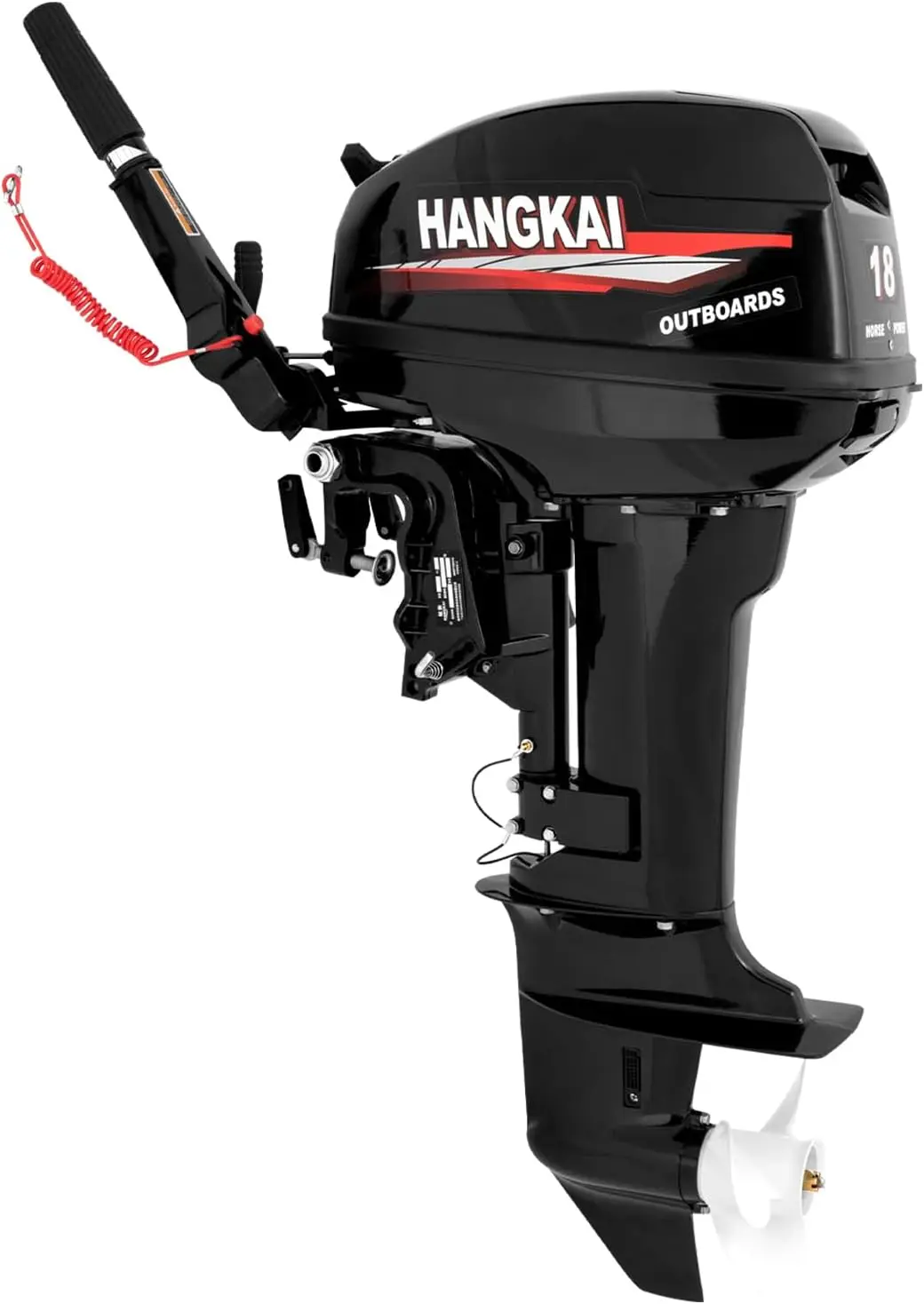 

2 Stroke 18Hp Boat Engine Motor W/ 24L Large Fuel Tank CDI Ignition System Water Heavy Duty Marine Outboard Boat Motor