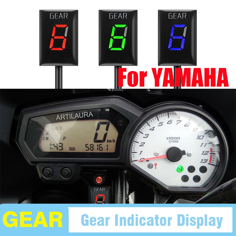 

For Yamaha YZF R1 R6 FZ8 Mt03 MT-01 Fzs600 XJR400 FZ1 FZ1N FZ400 FZ6 Xv1900a YS250 XV1600A Xj6 Fazer FZS Motor Gear Indicator