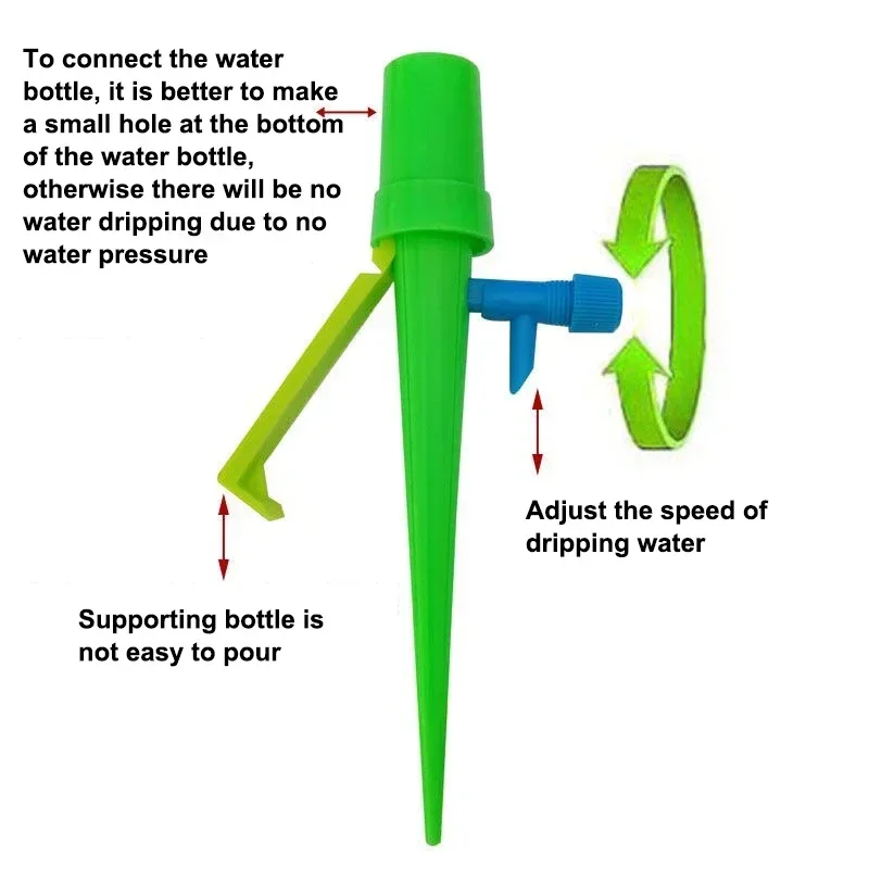 1/6 szt. Automatyczne nawadnianie kroplowe System nawadniania automatyczne nawadnianie kolca do roślin kwiat do domu woda do butelek kroplówki