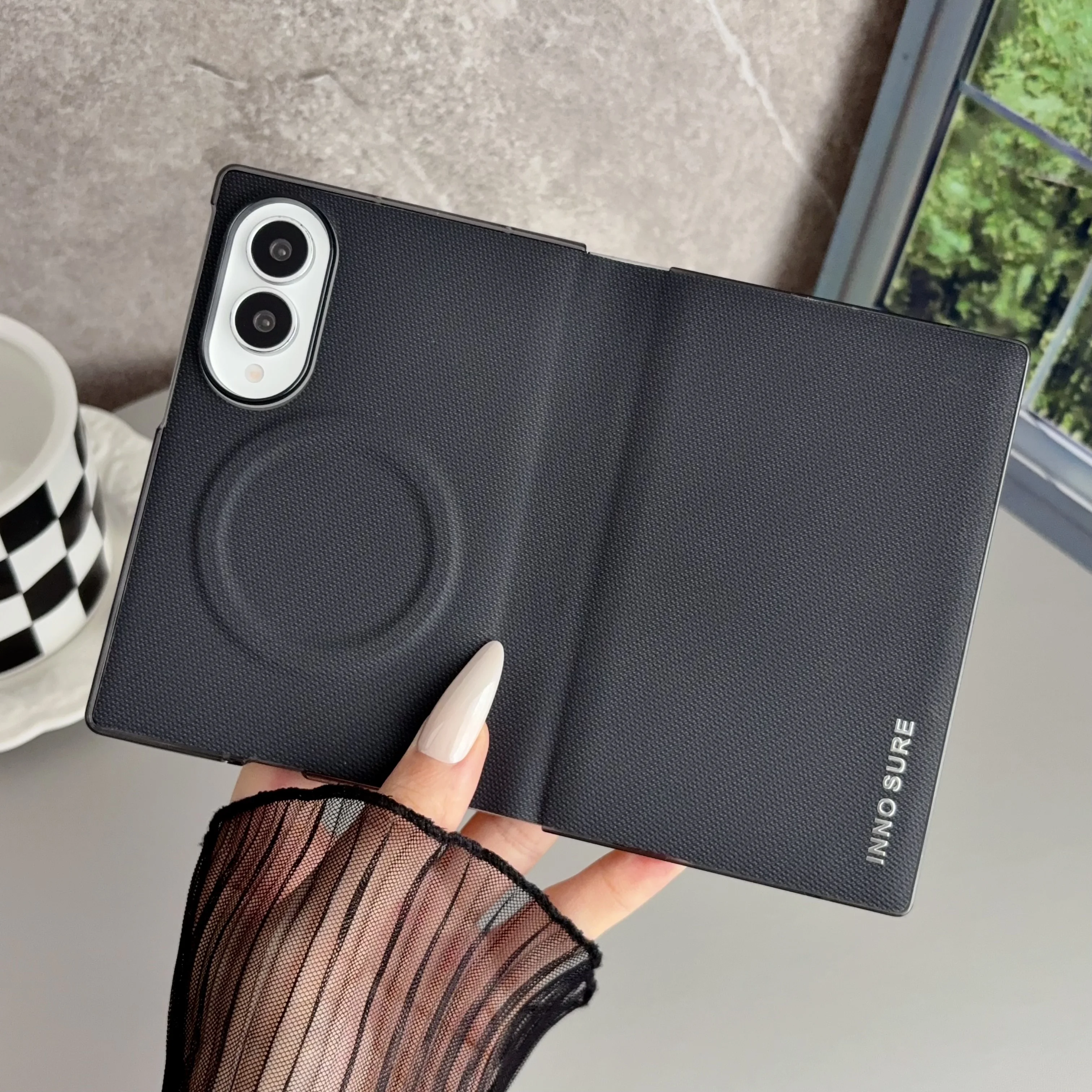 For Samsung Galaxy Z Fold 8 Wide ZFold8 Case Luxury Matte Leather Magnetic Wireless Charging Shockproof Back Cover Accessories