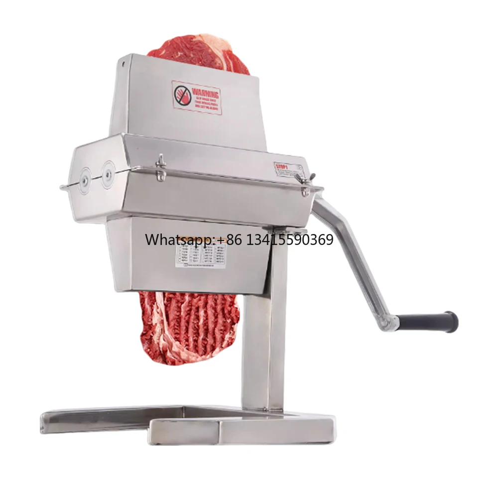 

MTS737 Heavy-Duty Commercial Manual Meat Tenderizer Machine - Stainless Steel Kitchen Appliance for Enhanced Beef Texture