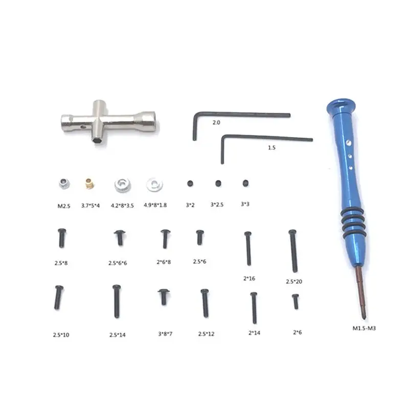 DT23 Screw Tool Box Kit for Naughty Dragon for WPL Mangniu MN RC Car Upgrade Parts 355pcs Conversion Tools