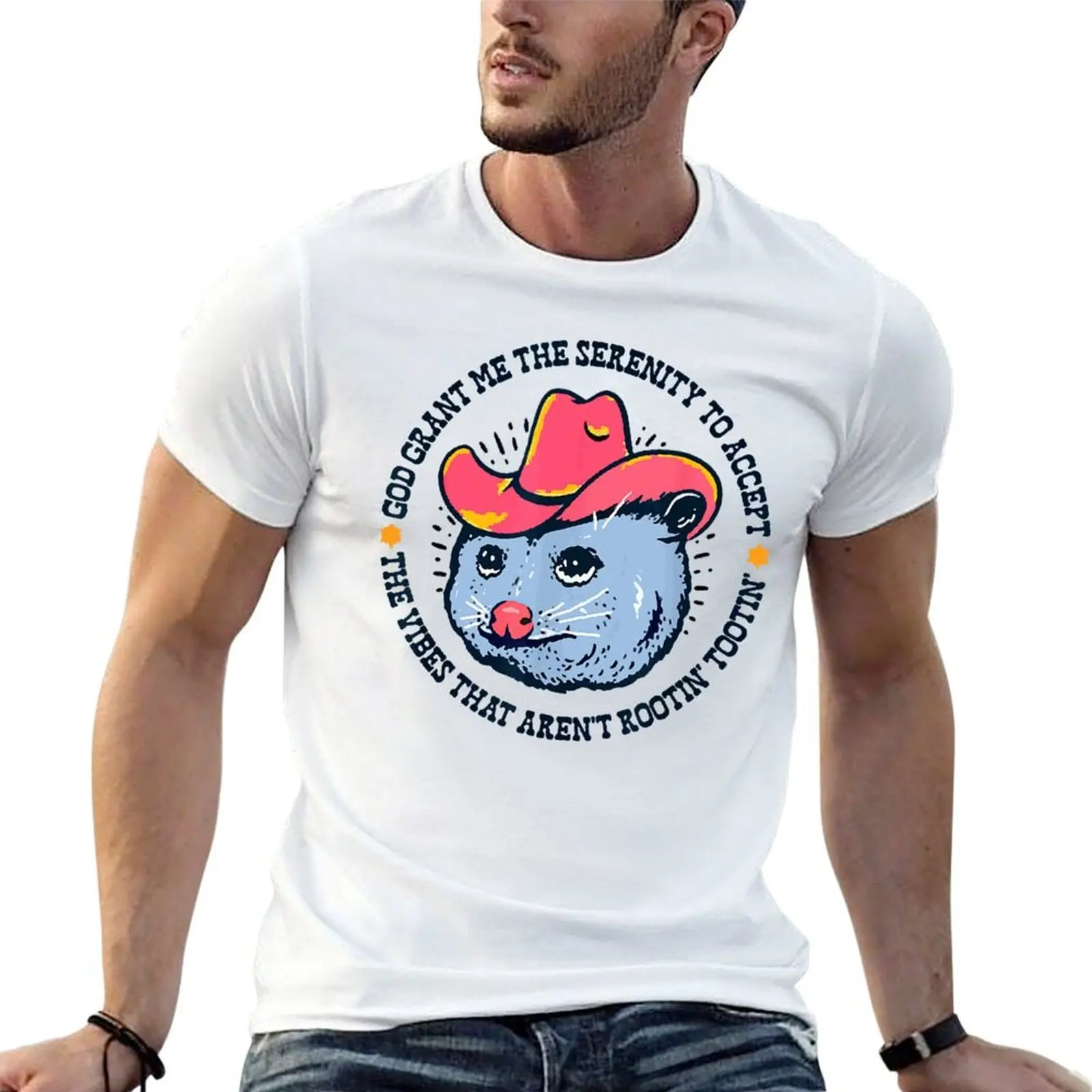 God Grant Me The Serenity To Accept Shirt, The Vibes That Aren't Rootin Tootin Shirt, Serenity Bear Unisex T-Shirt