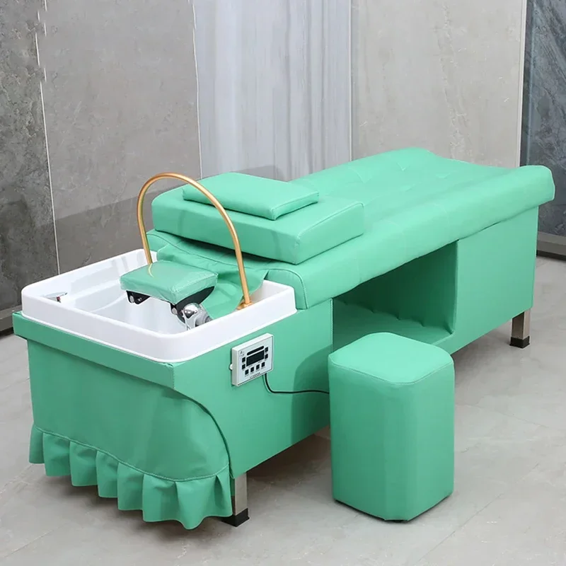 

Luxury Nail Spa Stretcher Hair Shaving Professional Washing Machine Recliner Hairdressing Salon Camillas Masaje Shampoo Bed