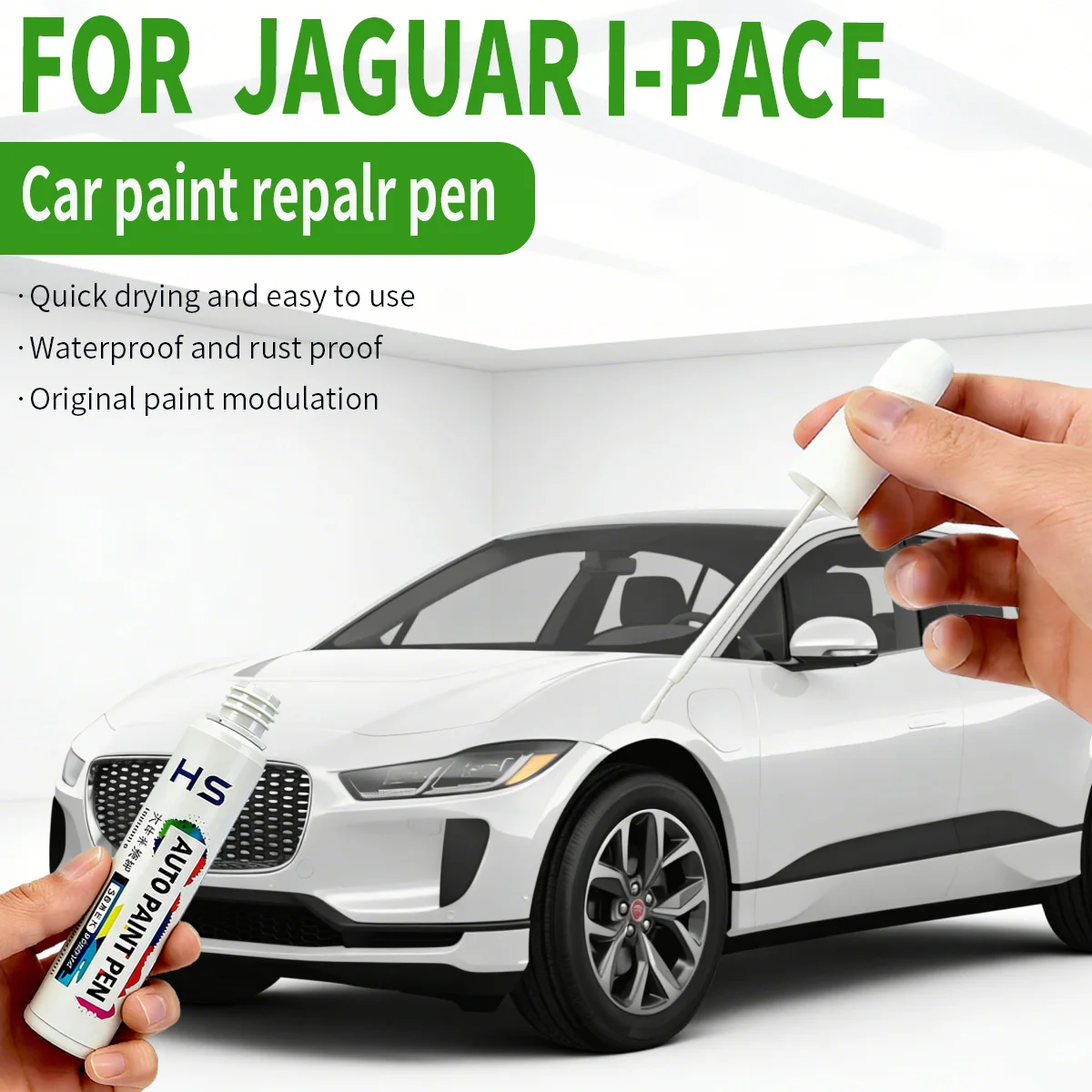 Caneta de Reparo de Pintura Automotiva Removedor de Arranhões DIY Acessórios Automotivos Branco Vermelho Preto 1AG Azul 1AV Cinza Para JAGUAR I-PACE 2018-2025