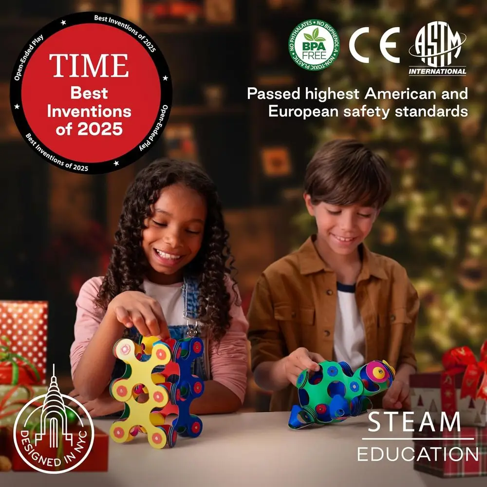 Set da costruzione magnetico flessibile: giocattolo STEM da 42 pezzi per bambini, età 4-99, regalo ideale per giochi creativi