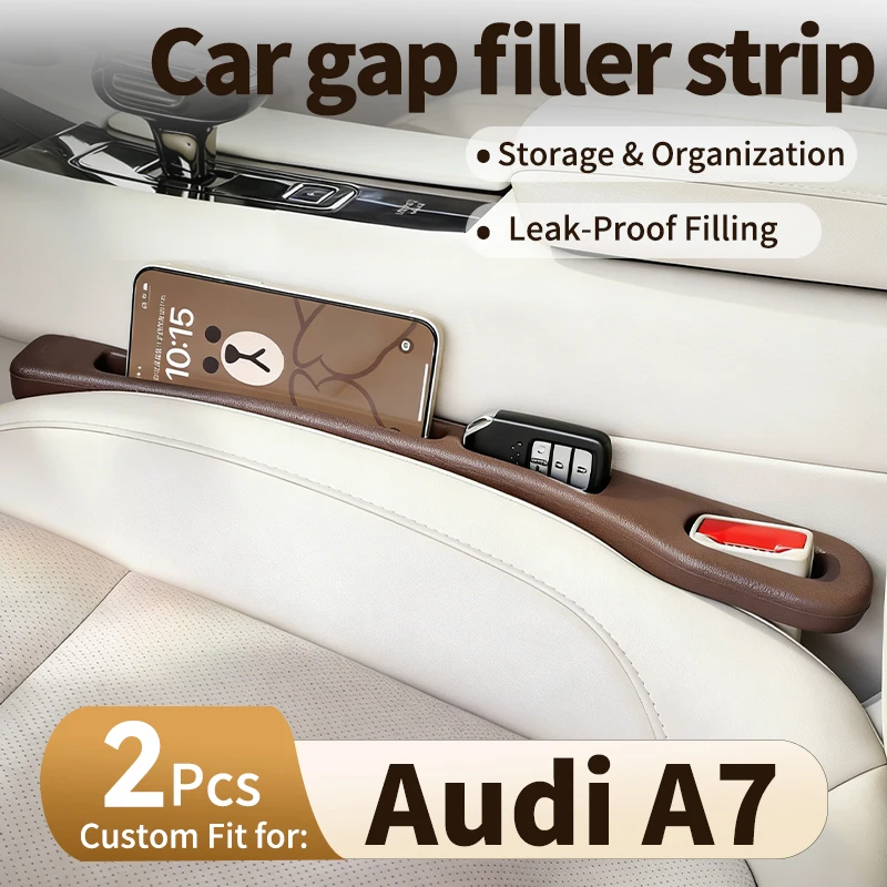 Car storage filler strip for Audi A7, no-adhesive gap filling for seat crevices, automotive interior storage accessories