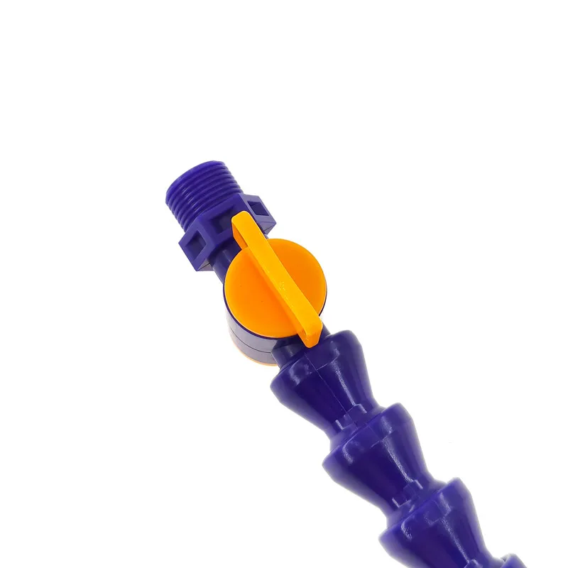6Pcs Plastic Flexible Water Oil Coolant Tube 300/400/500mm 1/4 3/8 1/2 Hose Flat/Round Nozzle For CNC Milling Lathe Cooling Pipe
