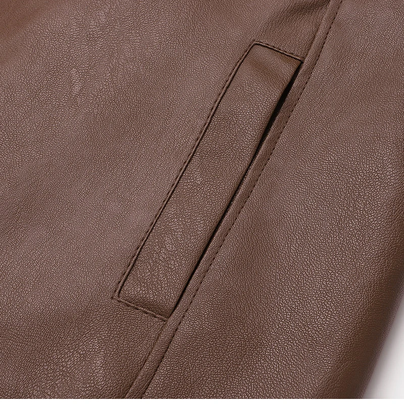 Men's Autumn/Winter 25 Vintage Warm Biker Jacket Textured Lining Outdoor Street Casual Coat Motorcycle jacket