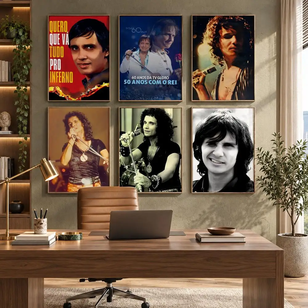 Roberto Carlos Latin Singer Poster HD Waterproof Wall Decal for Study, Living Room & Garage, DIY Great Gift for Fans