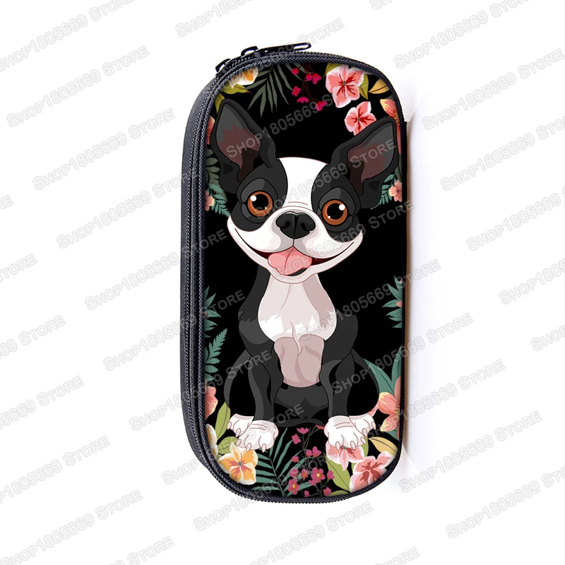 Dog Beagle German Shepherd Rottweiler Cosmetic Cases Pencil Bag Women Makeup Bags Teenager Girls Pencil Box School Case Supplies