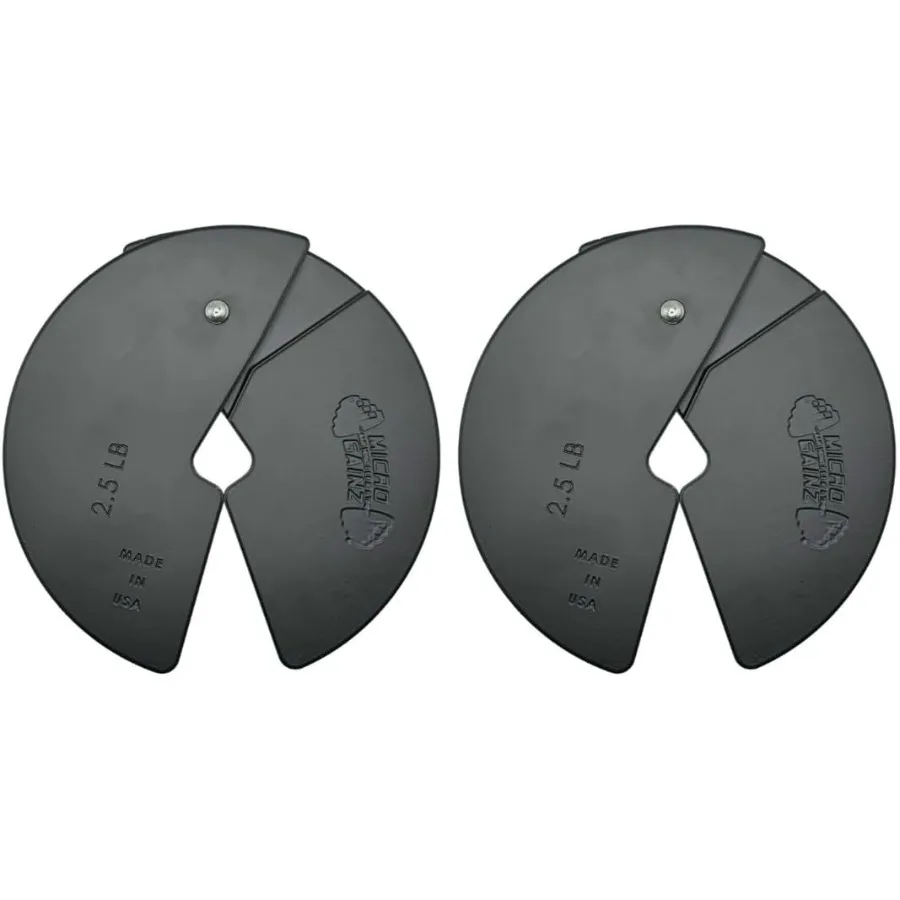 لوحة وزن Micro Gainz Dumbbell كسور 2.5 رطل مثالية للتحميل الصغير في تدريب القوة وتمارين المقاومة 2 فطيرة #1