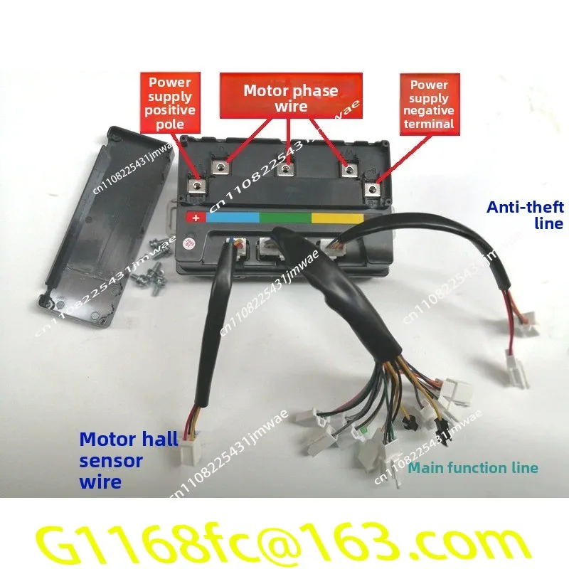 Hot Selling 48V60V72V Sine Wave Self-learning Electric Vehicle Controller EM50S-7255 Motor