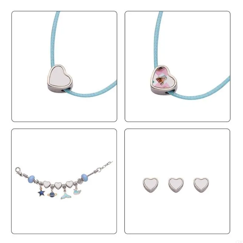 

C71F уникальные сердечные бусины модные металлические бусинки сплав сплавные ювелирные изделия для творческих проектов и модных