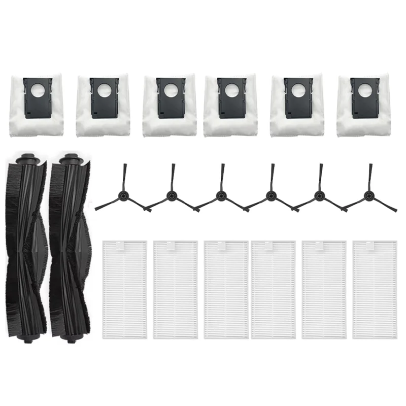 

B28C-Для Eureka J20/Midea W20/W20 Pro Запасные части для робота-пылесоса Основный ролик Боковая щетка Hepa-фильтр Мешок для пыли