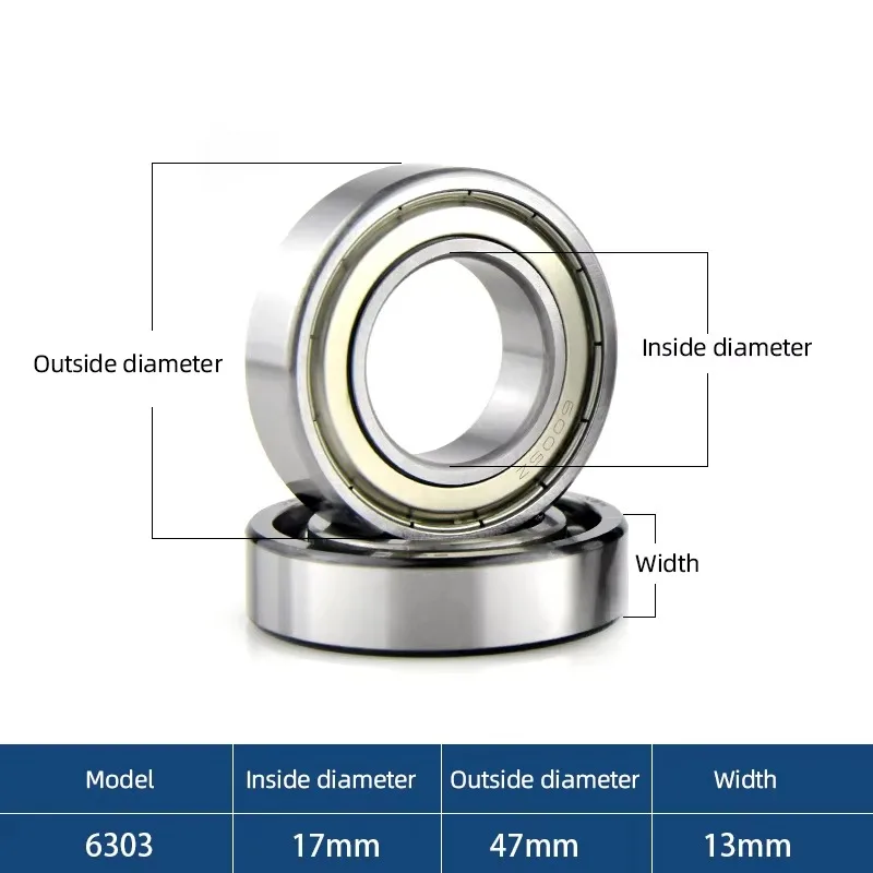 China Bearing Manufacturer 6303 GCR15 Material  Custom Packaging High Precision Deep groove Ball Bearings