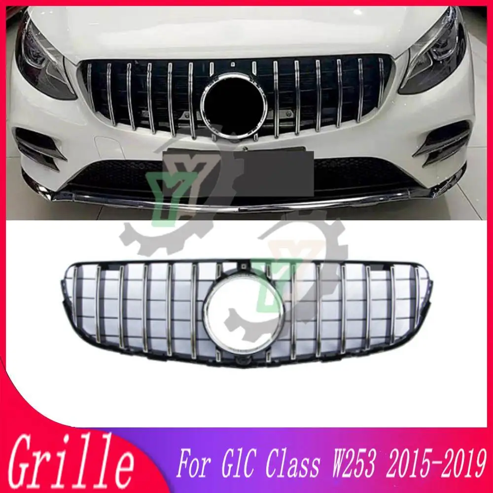 

Front Bumper Upper Grille Racing Grill For Mercedes-Benz GLC Class W253 GLC200 GLC250 GLC300 GLC450 2015 2016 2017 2018 2019