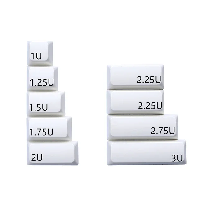 

9 Keys/pack PBT Dye Subbed XDA QX Profile Key Caps 1U 1.25U 1.5U 1.75U 2U 2.25U 2.75U 3U Keycaps For Customized Keyboard