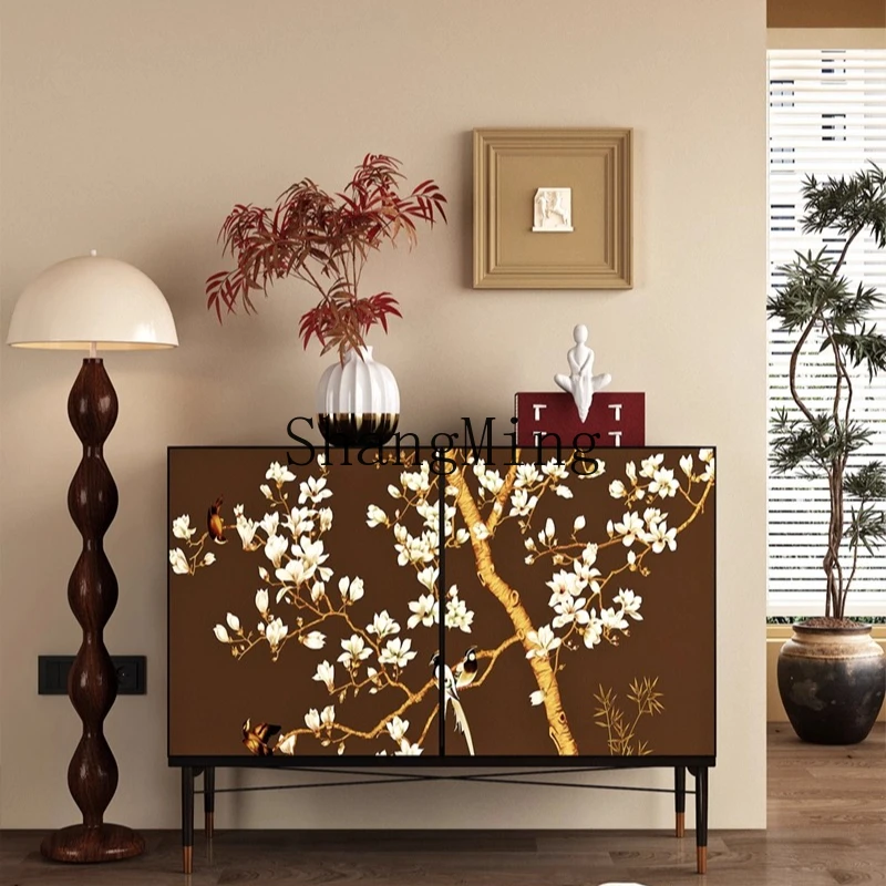 

ZYY new Chinese classical entrance cabinet household entry restaurant solid wood storage cabinet