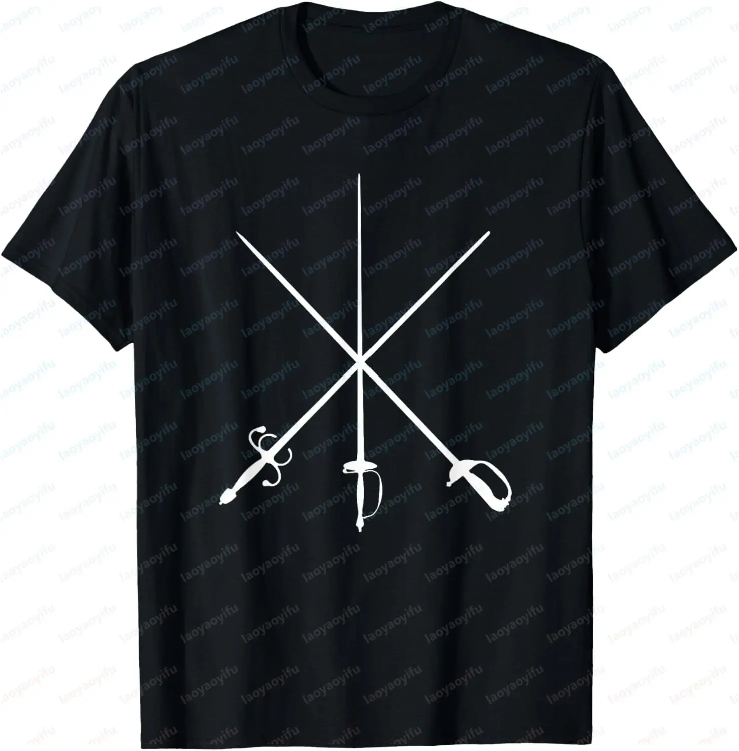 Fencing Swords - Fencer Fighting Fencing T-Shirt Individuality Unisex Summer Streetwear Tops Camisas Streetwear